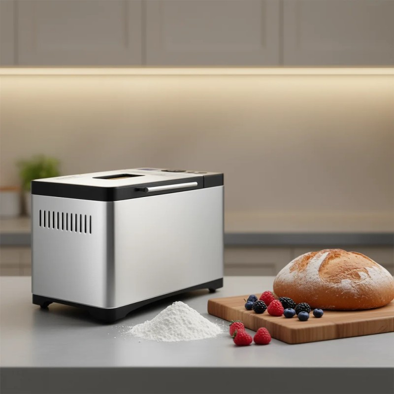 2Lb Bread Maker Stainless Steel Nonstick Automatic Dough Maker For