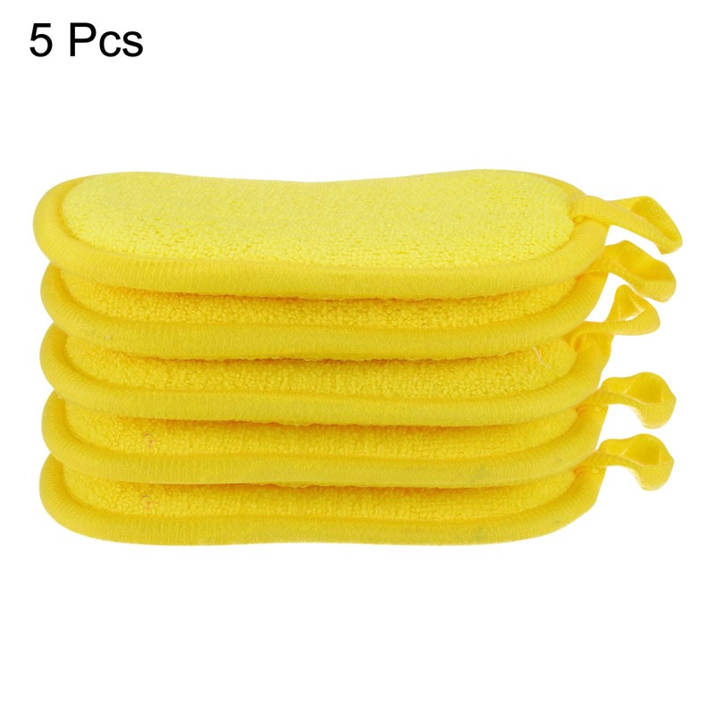 sourcing map Multipurpose Kitchen Dish Sponge Scrubber, 5 Pcs Non