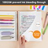 Hardcover Spiral Notebook with Dividers Tabs, 300 Pages 8"x10"(B5) Leather