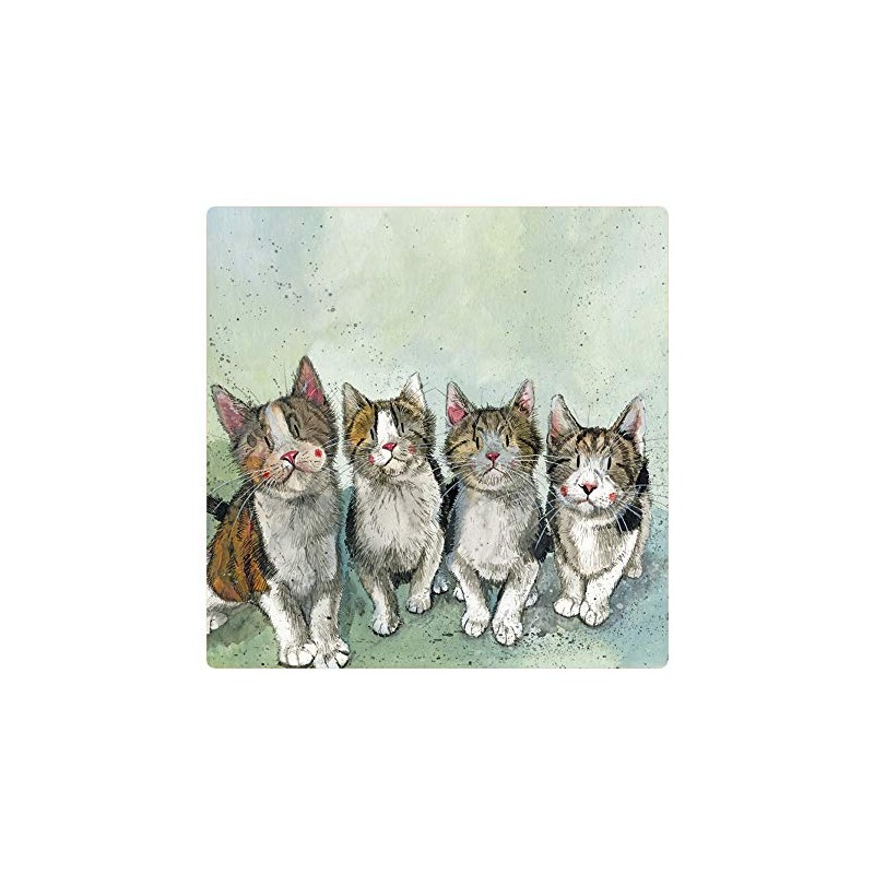 ALEX CLARK Quadruplets Cats Fridge Magnet