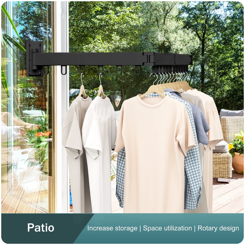 LIENAHU Clothes Drying Rack,Laundry Drying Rack,Clothes Rack Wall Mount,Wall Mounted