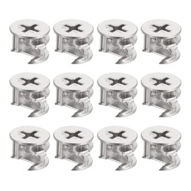 sourcing map Cam Lock Nuts for Furniture, 12pcs 14.6x11.5mm Joint Connector Locking Nuts Furniture Connecting Cam Fittings