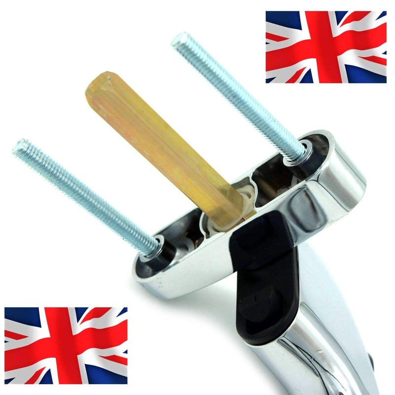 Heather 2 UK Window Polished Silver Chrome UPVC Window Handle