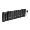 Titan 42401 12-Piece 1/2-Inch Drive Metric Deep Impact Socket Set