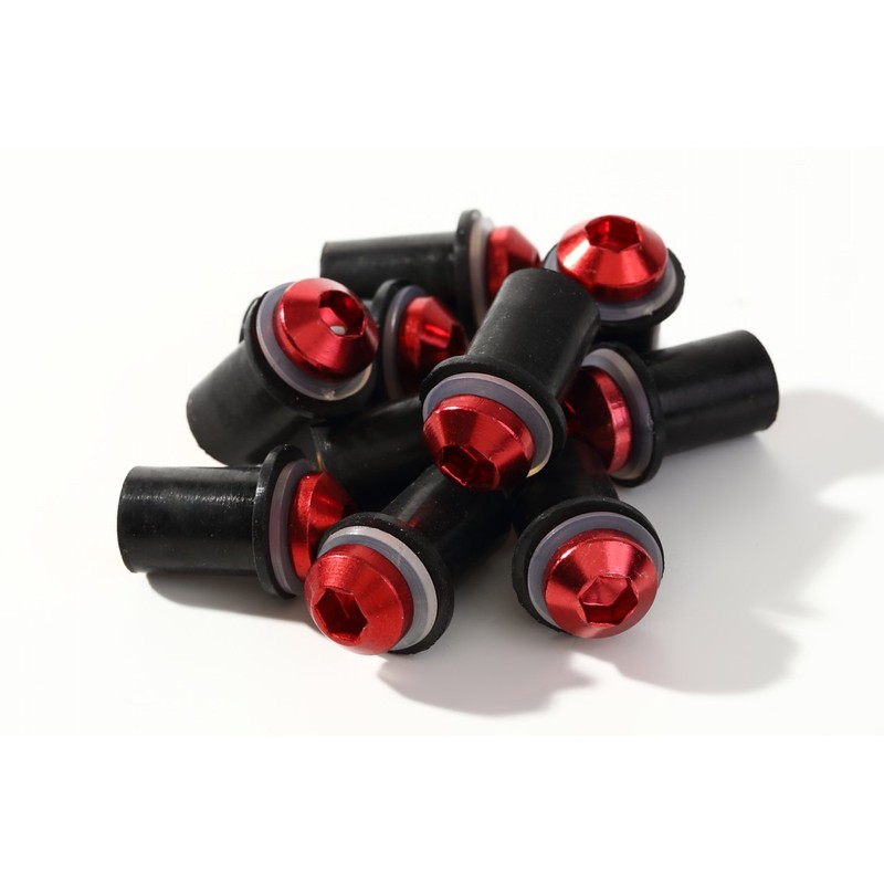 Office kk Screen Bolt & Wellnut, Red, Set of 10,