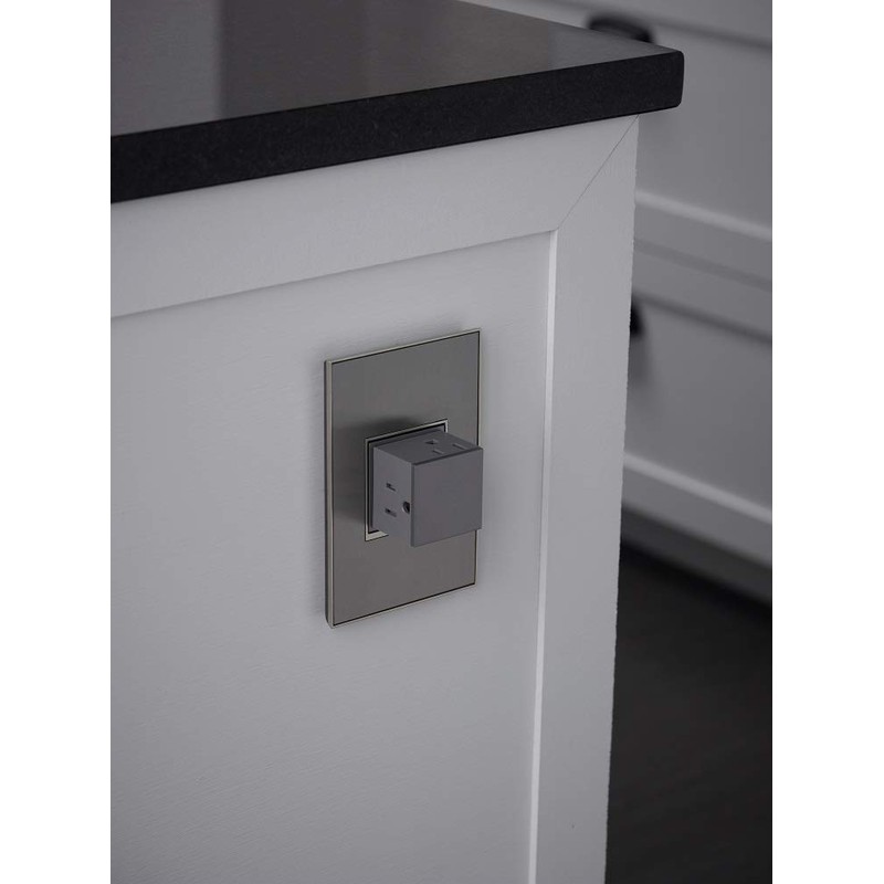 Legrand adorne 15Amp 1-Gang Pop-Out Outlet in Magnesium, ARPTR151GM2