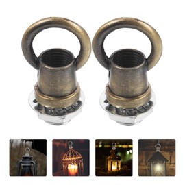 6 Set Light Fixture Hooks Ring 8kg Load 14mm ID M10 Lamp Female Loop Holder, Lifting Eye Nut Hook Ring Shape Structural Support to Chandelier Lighting Fixtures