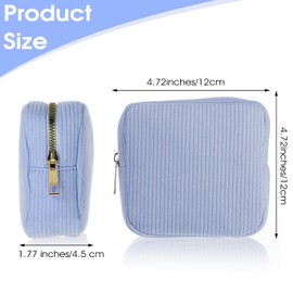 Mini Sanitary Napkin Pads Storage Tampon Storage Ties Bag Cosmetic Bag Small Storage Bag for Sanitary Towels Tampon Sanitary Towels Storage Periods Bag for Portable (Blue)