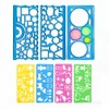 ZJYCLY スピログラフ 定規 7点セット 円定規 分度器 三角定規 小学生向け 子供 お絵描きセット
