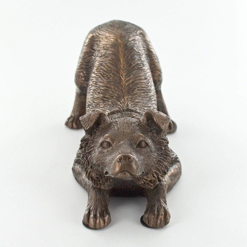 Beauchamp Bronze Border Collie Dog Figure Cold Cast Bronze