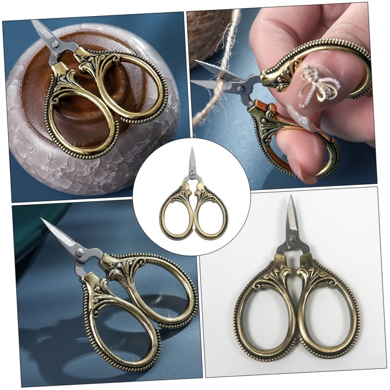 COHEALI Quality Embroidery Scissors Metal Trimmer Thread Trimming Tool Mini