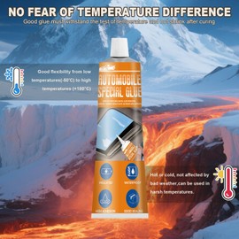 LIKFCBOND Karosseriekleber, Schwarzes Silikon für Auto, Karosseriedichtmittel, Auto-Scheibendichtung, Schwarzes Silikon für Karosserie, Fenster und Andere Automobilteile, 100ml