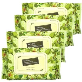 1+1+1+1 The Face Shop Herb Day Cleansing Tissue 70 Sheets (4 Pack) / 1+1+1+1 더페이스샵 허브데이 클렌징 티슈70매(4개)