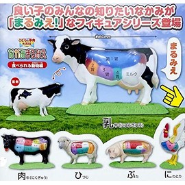 Children's Encyclopedia Nakamimaru Mie Figure, Edible Animal Edition, Set of 5, Takara Tomy Arts