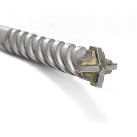 Fischer D-SDX 545694 Cylindrical Square Drill Bit for Masonry, Concrete and Stone, Tungsten Carbide Plate, for Commercially Available Drills and Drills with Cylinder Connection