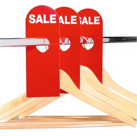 Deco Woerner Salereiter Saleaktion Action Tabs Sale Hangers Red Pack of 10 Plastic Double-Sided Advertising