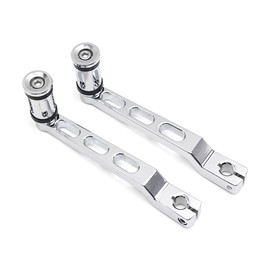 Dreamseek Motorcycle Heel Toe Shifter Lever + Shift Peg for Harley FL Softail/Touring, Road King, Street Glide/Tri Glide Trikes (Chrome)