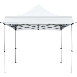 HOTEEL 10x10 Pop Up Canopy Tent with Awning(10 x 10 ft White)