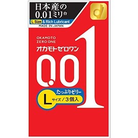 オカモト ゼロワン 0.01ミリ Lサイズたっぷりゼリー 3コ入×6個