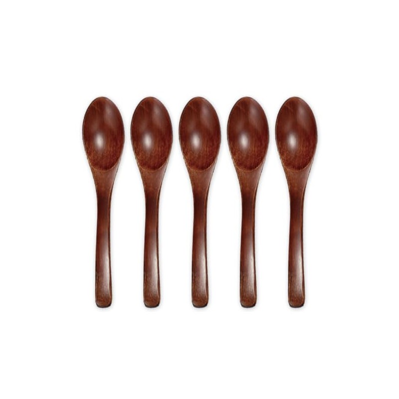 J-kitchens Wooden Lacquered Multi Spoons, Set of 5, Small, 5.1