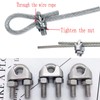 20Pack M8 Wire Rope Clip, Wire Rope Clamp Stainless Steel