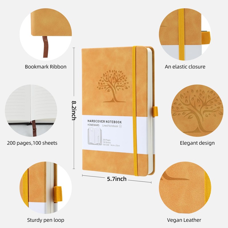 Notebook, Notebook, Notebook A5, Journal Book, Travel Journal, Lined Notebook