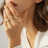 MILACOLATO 18K Gold Plated Rings for Women Men Non Tarnish