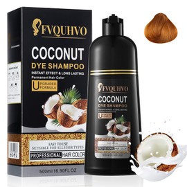 Blonde Hair Dye Shampoo, Hair Color Shampoo for Women Men, Coconut Dye Shampoo, Long Lasting Brown Hair Dye, Colors in Minutes, Champu Para Pintar el Cabello, Easy to Use