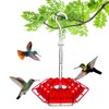 Shirem Hummingbird Feeder, Hummingbird Feeder for Outdoors, Hanging Ant and Bee Proof with Perch and Built-in Ant Moat, 30 Feeder Ports, Easy to Clean and Refill