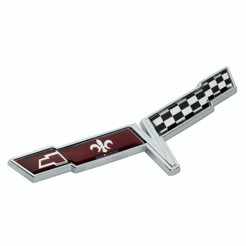 Pair Set 1980 Corvette C3 Front Nose Emblem and Rear