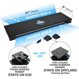 Hockey Revolution My Passer – Extremely Durable Passing Trainer On/Off Ice – Puck Rebounder Equipment for Passing, Shooting, One Timers – Length 31 inch, Included Mounting Screws and Non Slip Pads