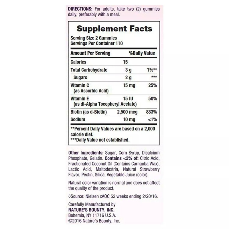 Nature's Bounty Hair, Skin and Nails, 230 Gummies (2 Pack)