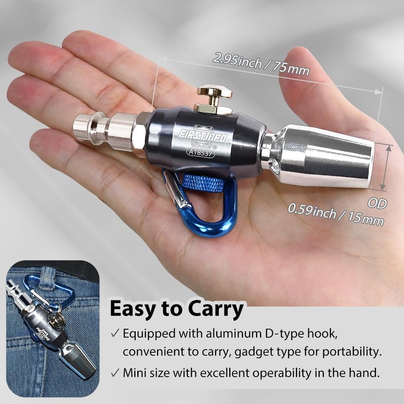 FIRSTINFO A18537US Mini Aluminum Windstorm Air Duster – High Flow