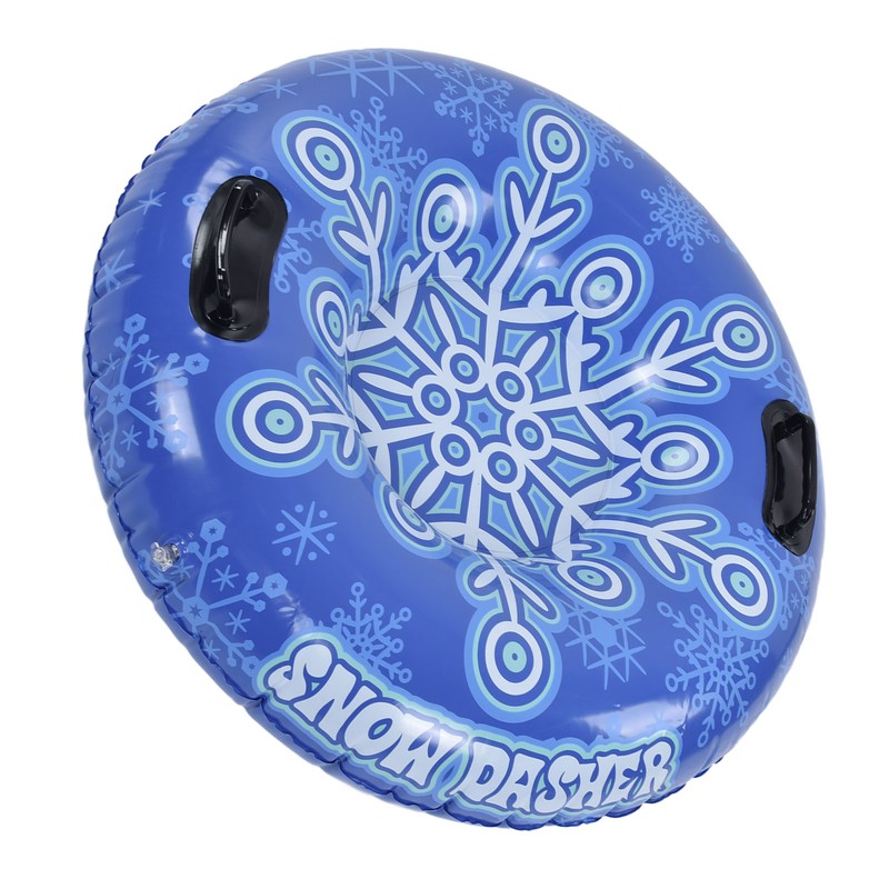 Snow Tube with Handle PVC 450lbs Load Bearing Blue White