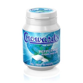 Choward's Peppermint Sugar-Free Gum | Strong Cooling Flavor | Peppermint Chewing Gum | Travel Companion | Breath Freshener Mints for Everyday Freshness | Pack of 2 (40 Pieces each bottle, 60g)