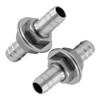 Fitvell Stainless Steel 1/4" Hose Barb Bulkhead Fitting Thru-Bulk Bulkhead