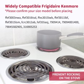COZZIVITA 316048413 and 316048414 Stove Burner Drip Pans for Electric Stove Top - Perfectly Fit Frigidaire Kenmore Electric Range -Thickening to Prevent Bending and Rust - Include 2 x 6 in, 2 x 8 in