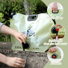 JYNVO Wasserkanister Faltbar, Faltbarer Wasserkanister, 8L Wassersack Camping, Wiederverwendbare Wasserbeutel Wassersack, Wasser Behälter Container für Outdoor Camping