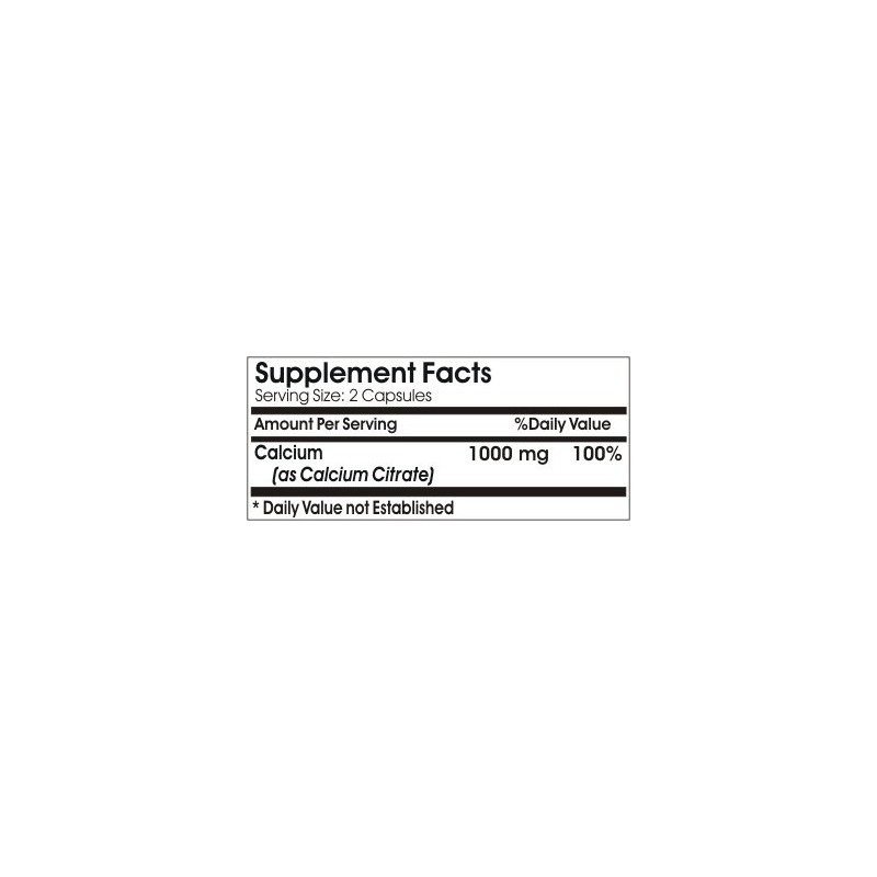 Calcium Citrate 1000mg ~ 200 Capsules - No Additives ~