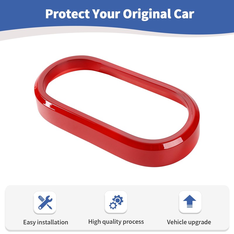 RT-TCZ para Jeep JK Gear Shift Panel recortar Cover Rojo