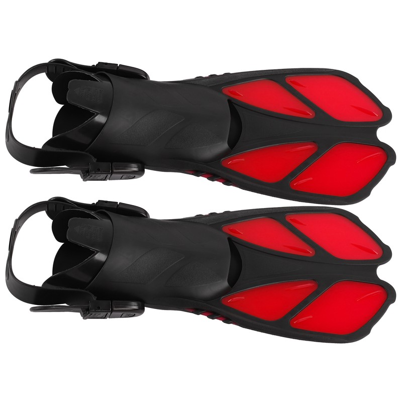 1 Pair Adjustable Swim Fins Soft TPR Open Heel Long