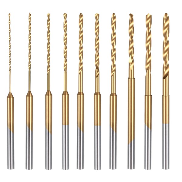 Mini Twist Drill Bit Set, 10Pcs 0.6mm-2.2mm Micro Drill Bits