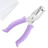 Gaaines 6mm Single Hole Punch, Purple, Plastic, Compact & Portable,