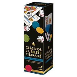 Novelty Corp - Set de Juegos Cubilete y Barajas Foil, Juego de Mesa, Máxima Calidad, Juegos Clásicos y Tradicionales