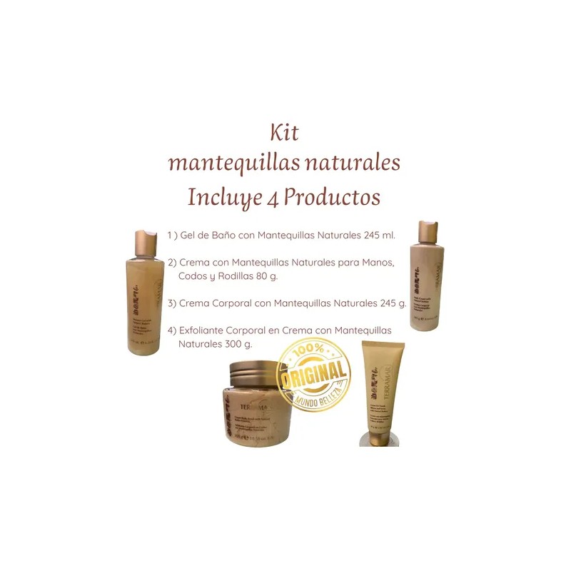Kit Coleccion Mantequillas Naturales Terramar Cuerpo Y Manos