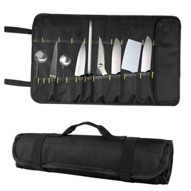Jenngaoo Portable Kitchen Storage Bag with Handle, Lightweight Cutlery Organizer for Travel, Camping, BBQ, Home Use, Durable Oxford Cloth Tool Roll for Chef Utensils, Forks, Screwdrivers