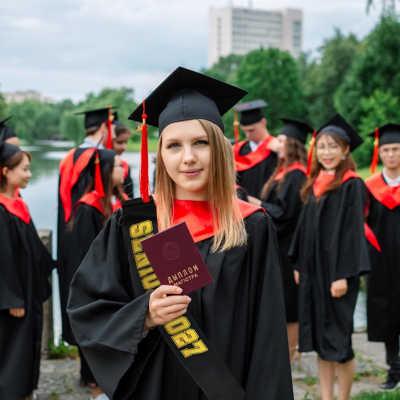 Senior 2027 Sash - Black Satin with Gold Glitter Letters