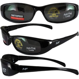 MF Eyewear Bad Attitude Motorcycle Sunglasses Black Frames Super Dark Lens