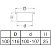 SANEI H410B-100 Drainage Parts, Multi-Purpose Plate, For VP and VU