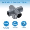 Sourcing Map 4 Pcs 5 Way PVC Elbow Connector, 1"